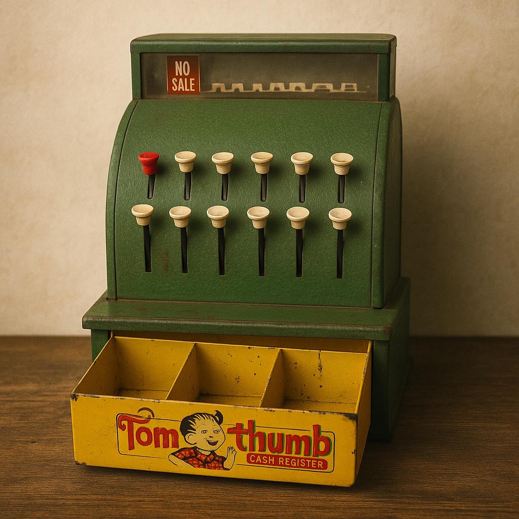 ヴィンテージのベンジャミン・フランクリン　おもちゃのレジスター貯金箱 ヴィンテージのベンジャミン・フランクリンおもちゃのレジスター