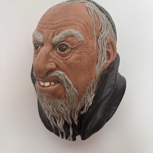 Chalkware Head Replica - Hand Painted Reproduction