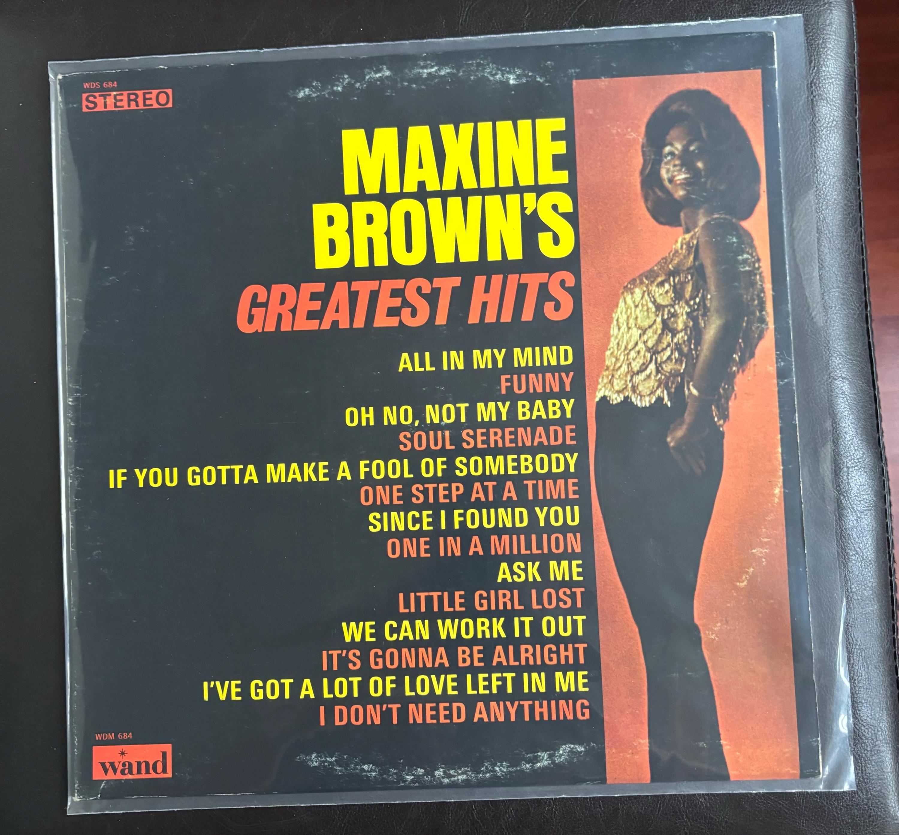 Maxine Brown's - Greatest Hits LP  Wand  WDS 684  Canada -Funk- Soul