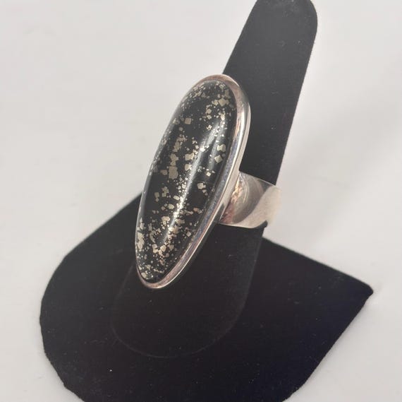 Sterling Silver Apache Gold Statement Ring: Chalc… - image 3