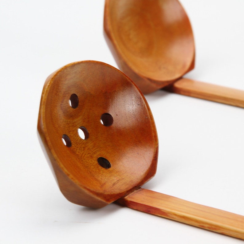 Ramen Spoon Set Long Handle Soup Ladle and Leaky Ladle Etsy