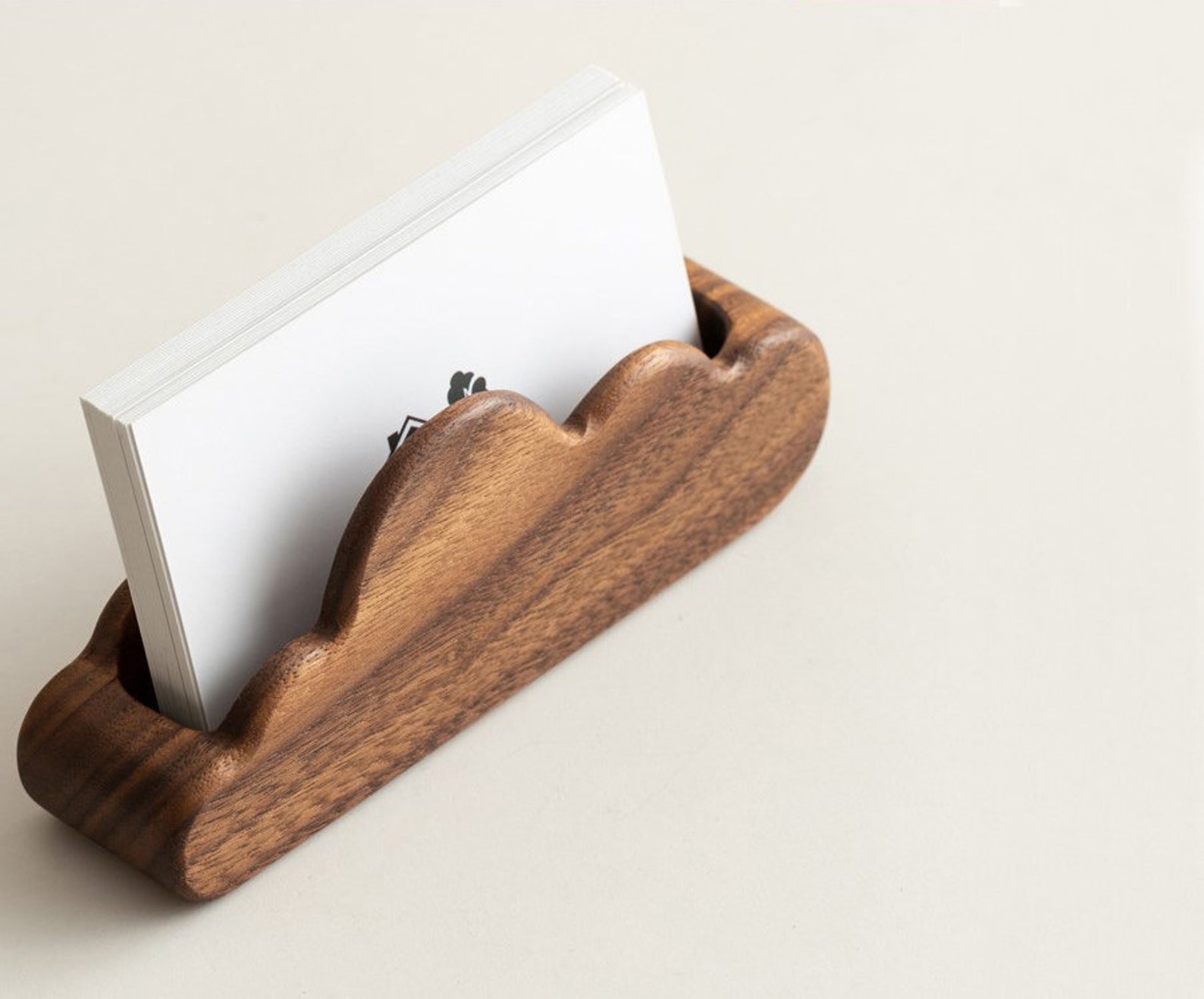 Personalized wooden business card holder Customized wood name Etsy