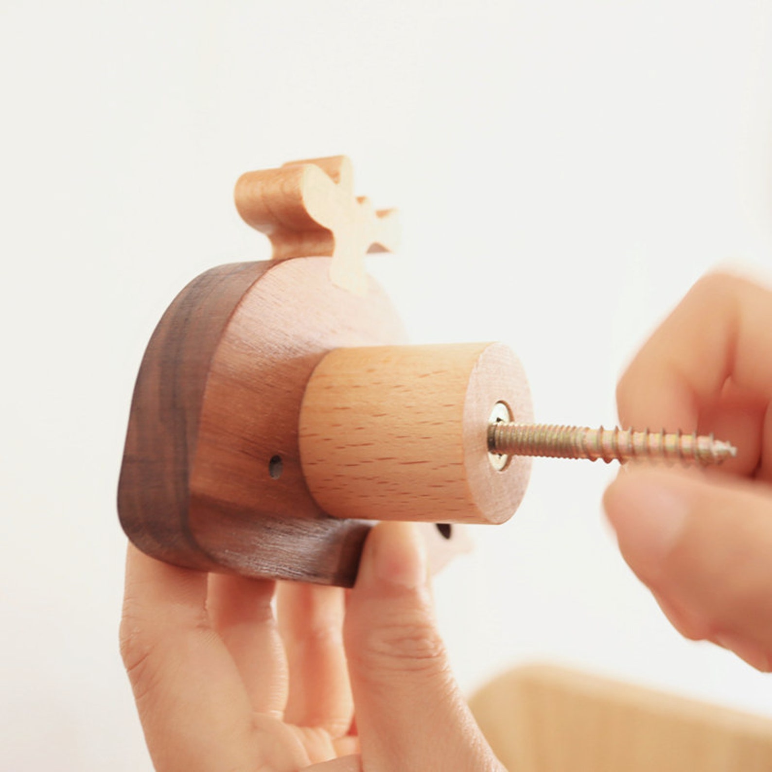 Gancho de pared de madera de ballena gancho de animales | Etsy