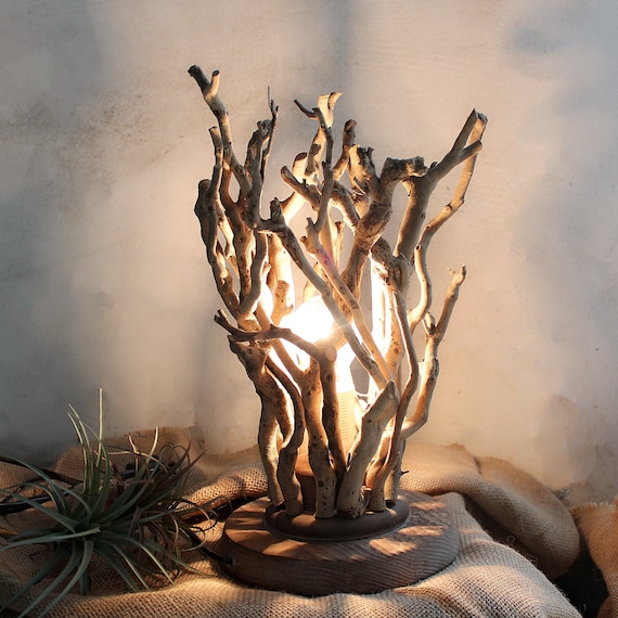 Tree Branch Table Lamp Art Wooden Wood India Tree Branch Table Lamp Art Wooden, Tree Branch Table Decor