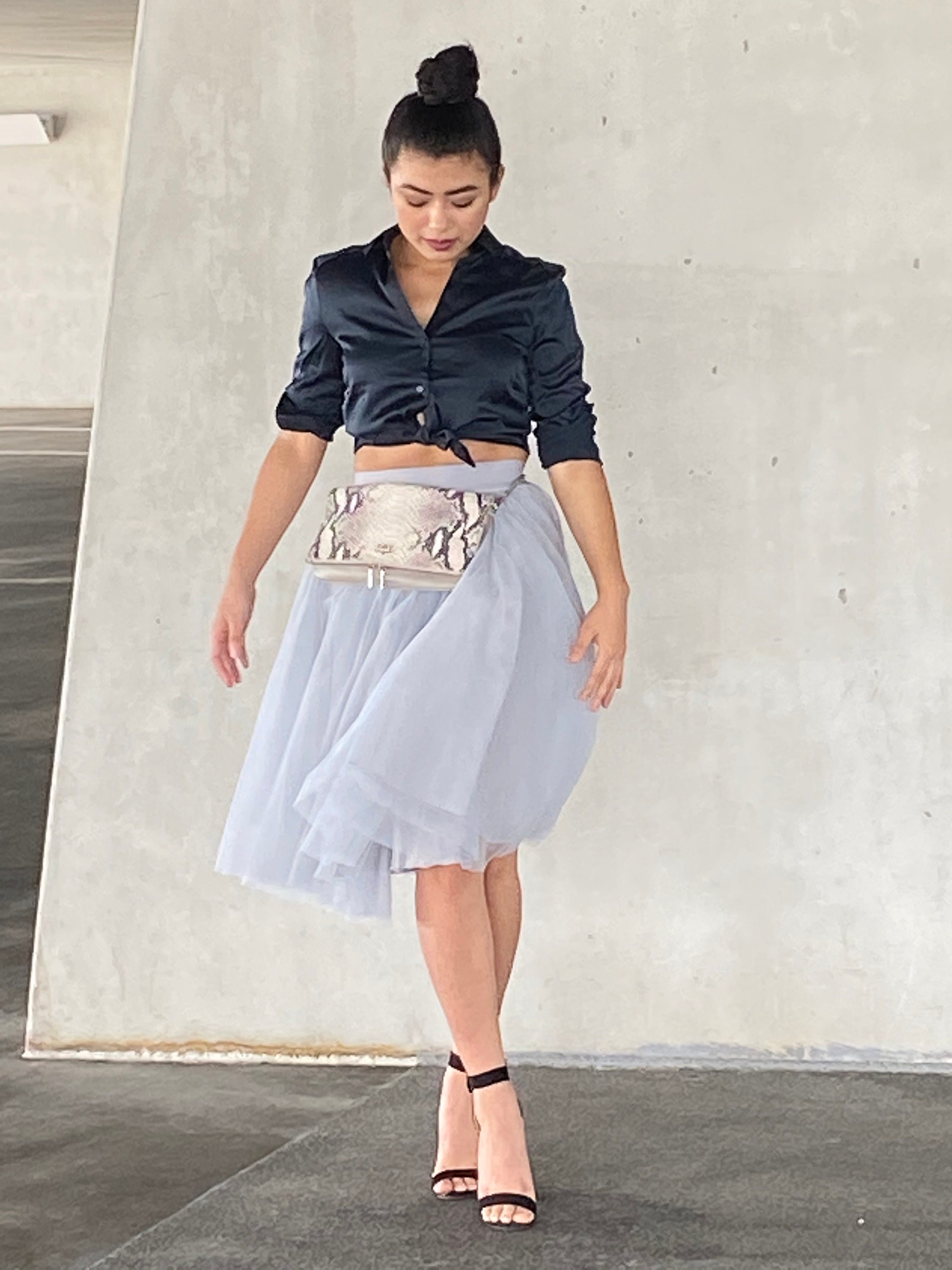 人気・新品】THE TOE Iris tulle skirt グレー Mサイズ