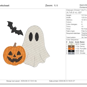 halloween embroidery Design