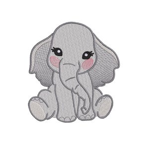 Baby Elephant Embroidery Design Animal Wildlife Children Boy Girl Designs Machine Embroidery File Digital Download Babyshower Gift PES, JEF