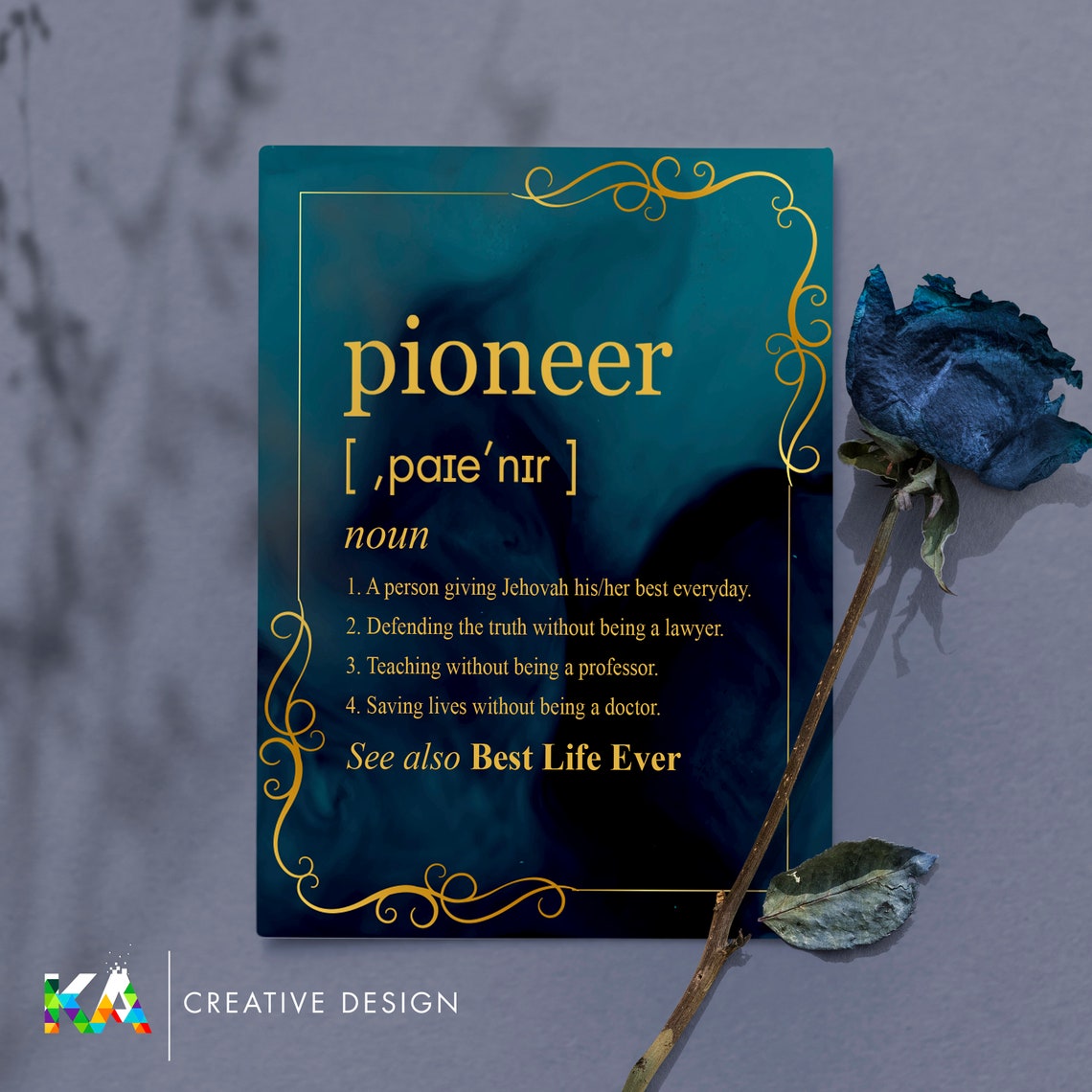 JW Pioneer Definition Greeting Card Instant Digital Download Etsy.de