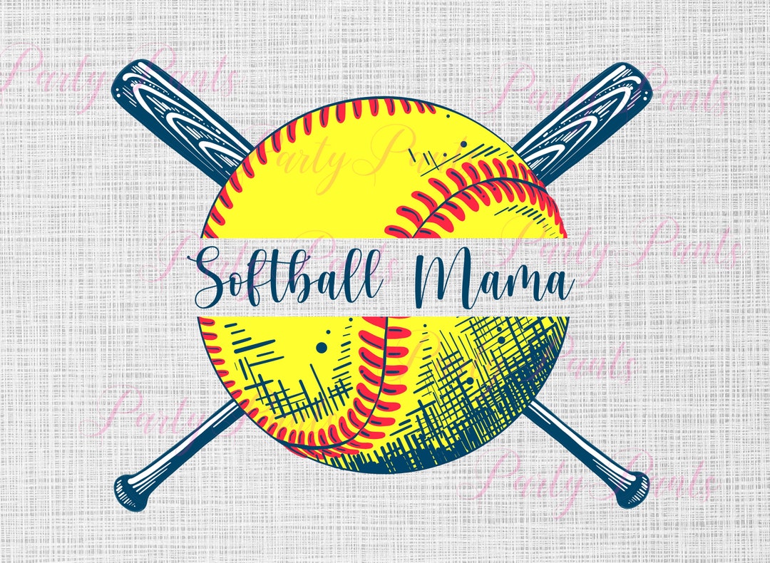Softball Mama Mom PNG Instant Design Download for Tshirts Etsy