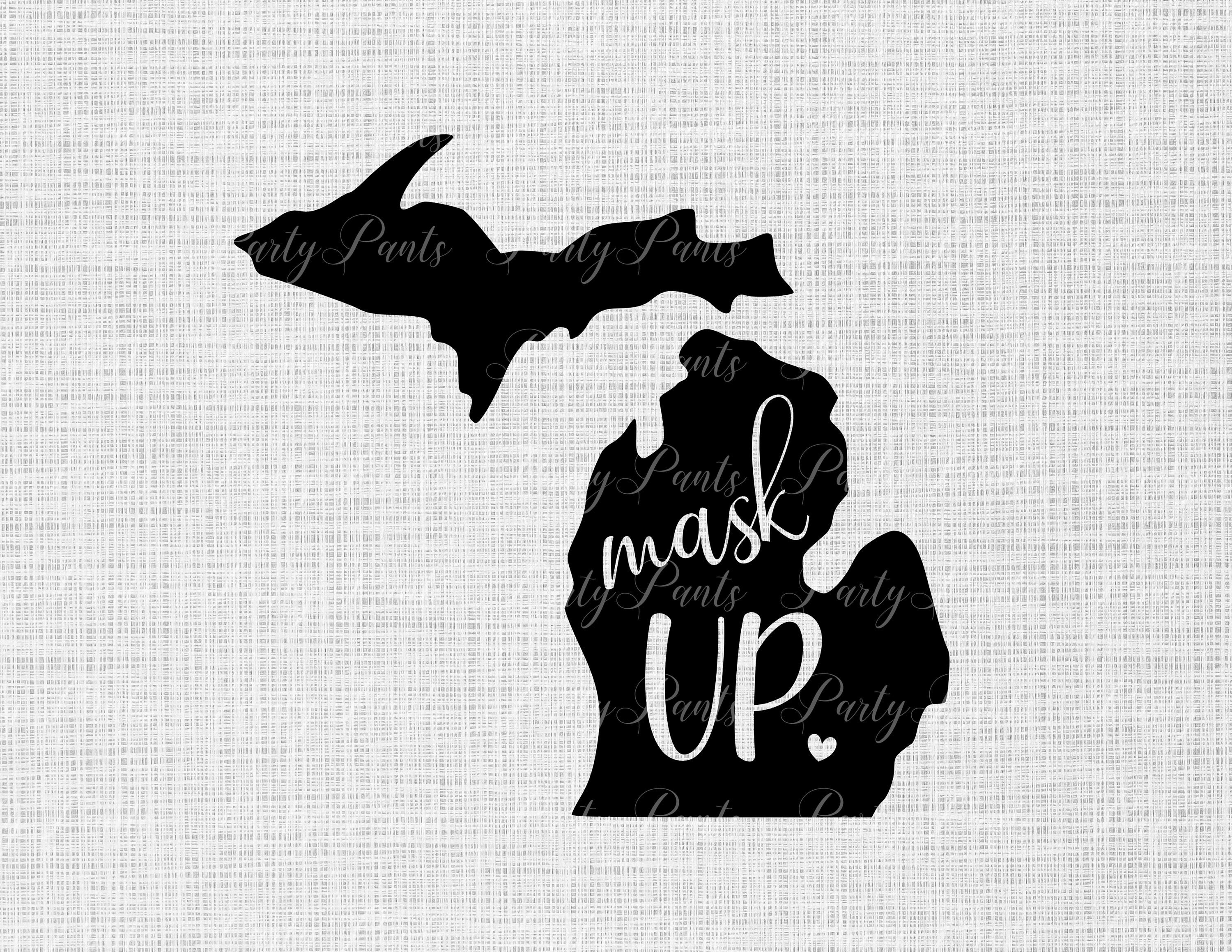 Enmascarar Michigan SVG PNG Mitten State Clipart Descarga Etsy