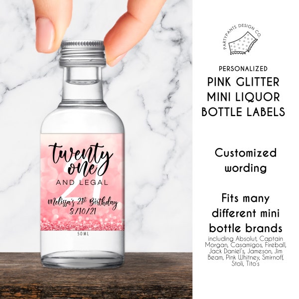 Mini Liquor Bottle Etsy