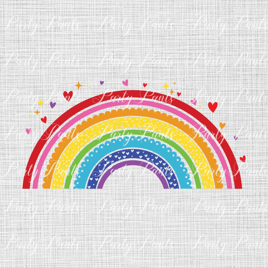 Boho Rainbow SVG Clip Art