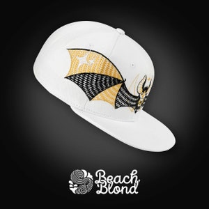 Snapback Cap with BAT embroidery! Adult and Kid size. Beach Blond Snapbacks.