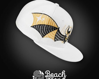 Snapback Cap with BAT embroidery! Adult and Kid size. Beach Blond Snapbacks.