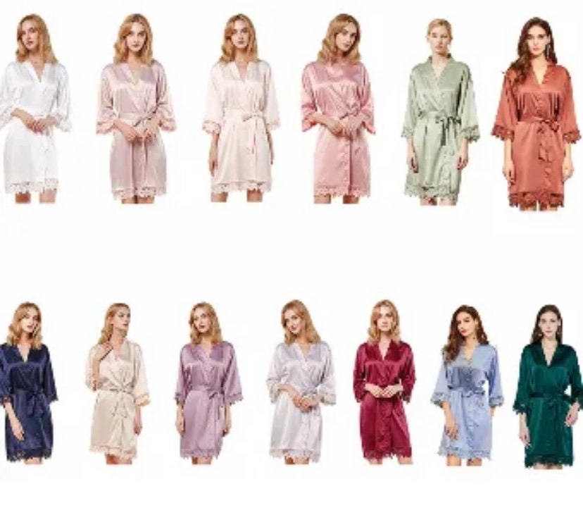 Bridal Party Dressing Gowns/ Silk Style Dressing Gown/ 18th Etsy UK