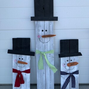 Rustic Wooden Snowman Christmas Porch Decoration Indoor Christmas ...