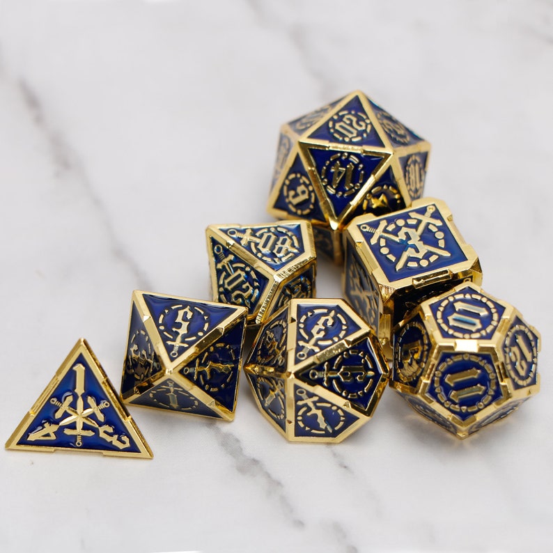 DND Dice Set Metal D&D Dice Set for Dungeons and Dragons Etsy