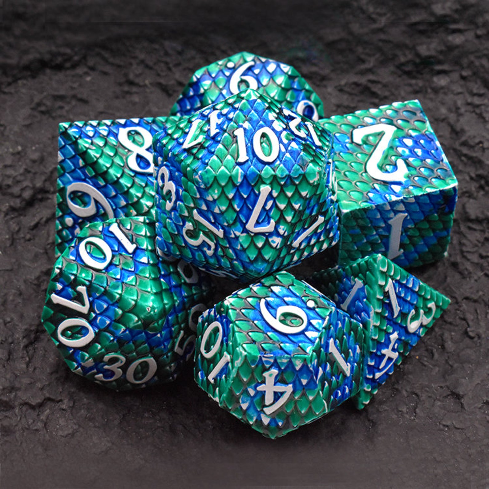 DND Metal Dice Set Dungeon and Dragon Dice Polyhedron Dice Etsy