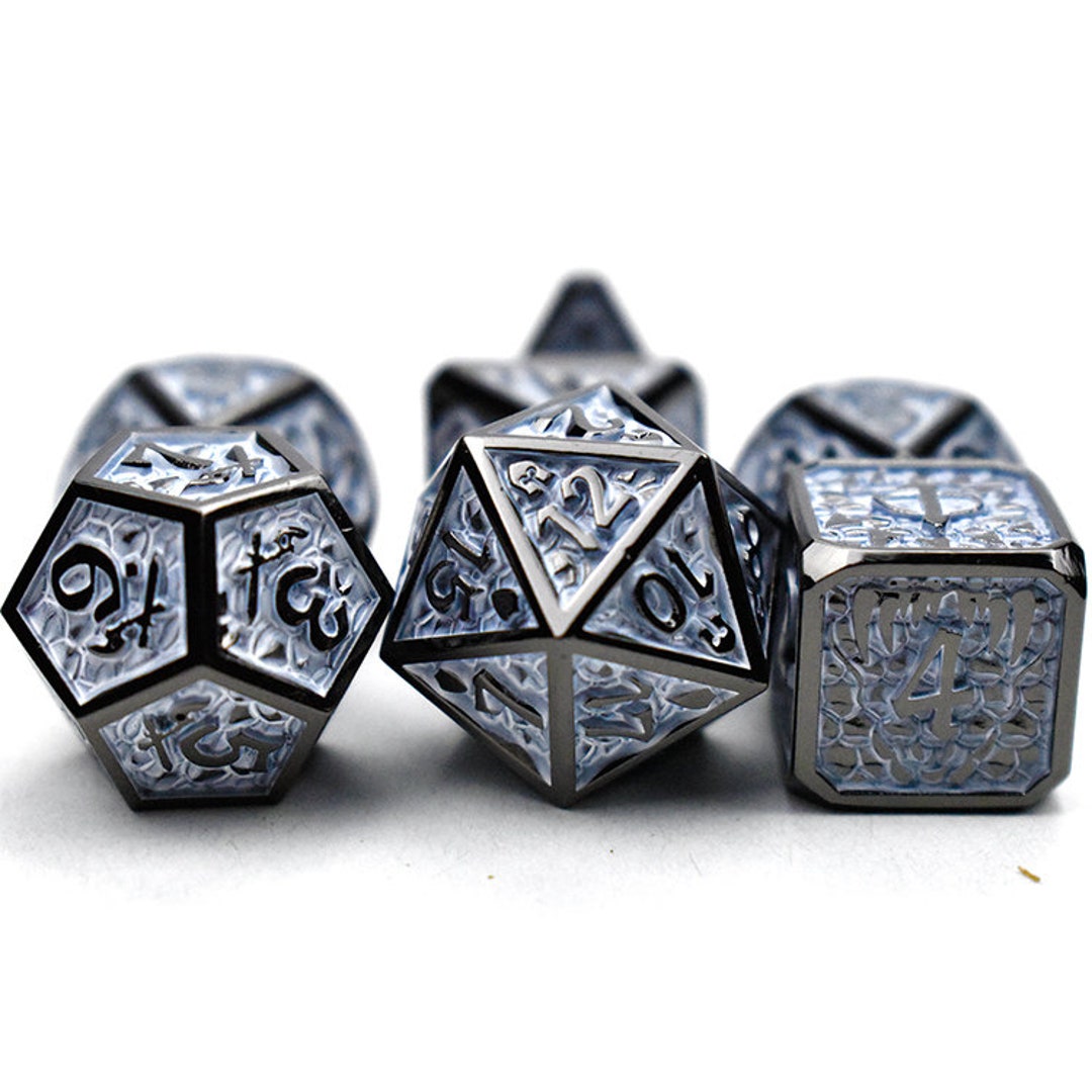 DND Metal Dice Set Dungeon and Dragon Dice Polyhedron Dice Etsy