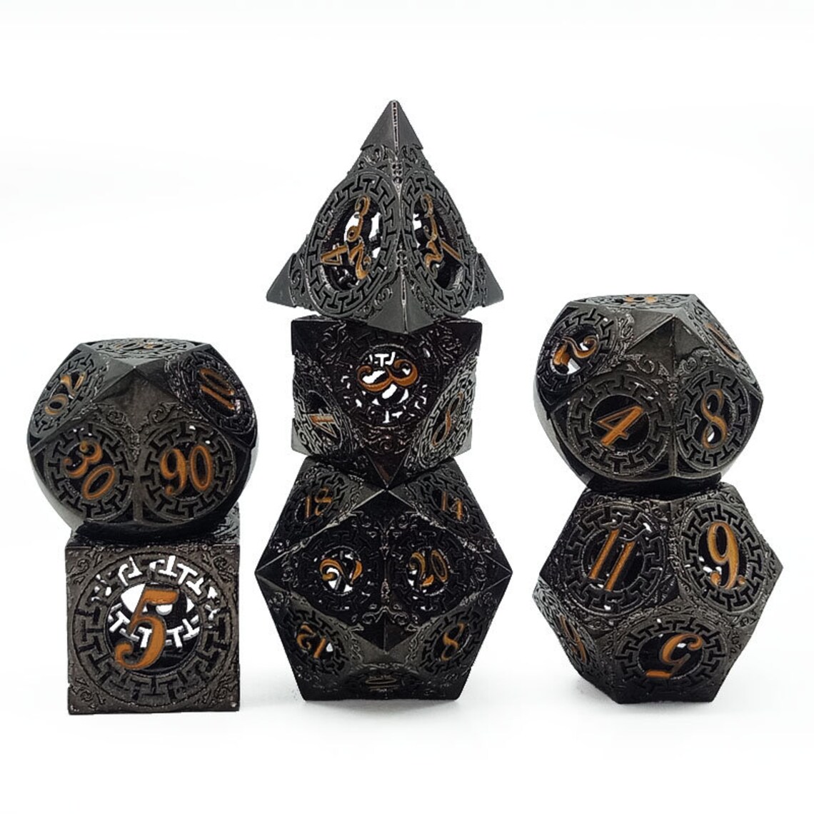 Hollow Metal Dice D&D Dice for Dungeons and Dragons Metal Etsy
