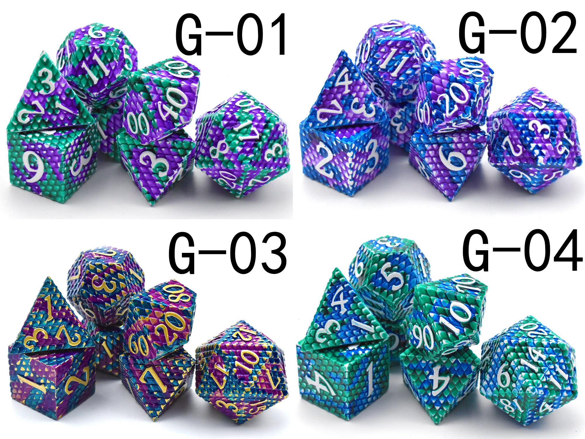 Dragon Scale Dice Dnd Dice Set Polyhedral Dice Set Heavy Etsy UK