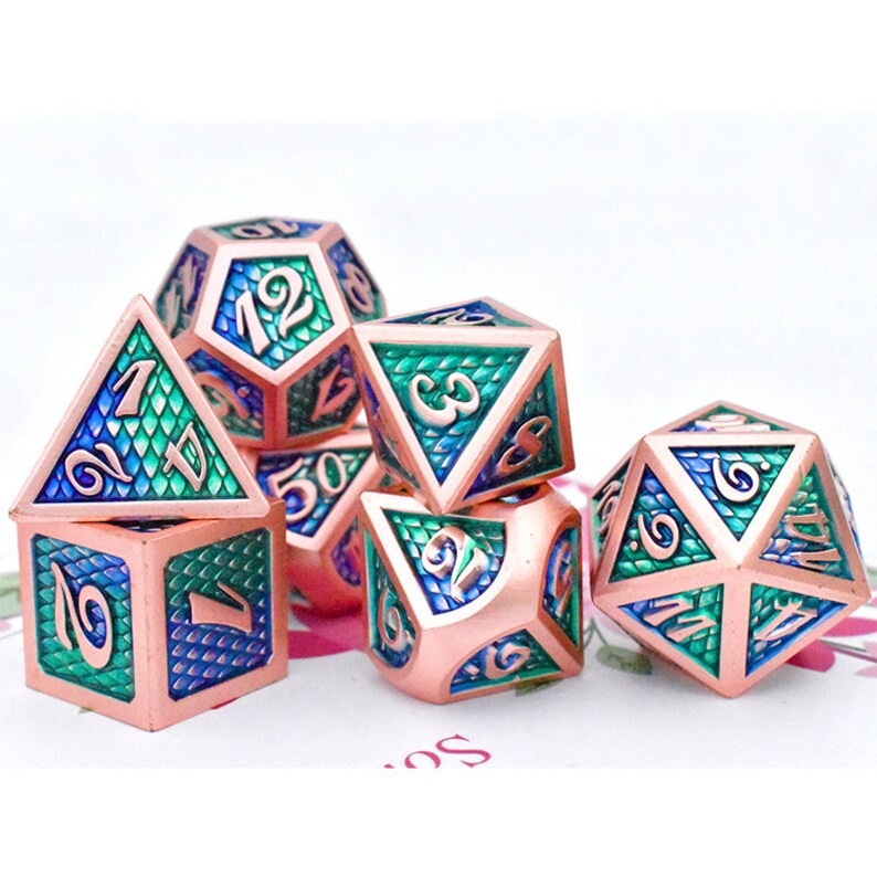 Dragon Scale Dice Metal Dice Set D&d Dnd Dice Metal Unique Etsy Singapore