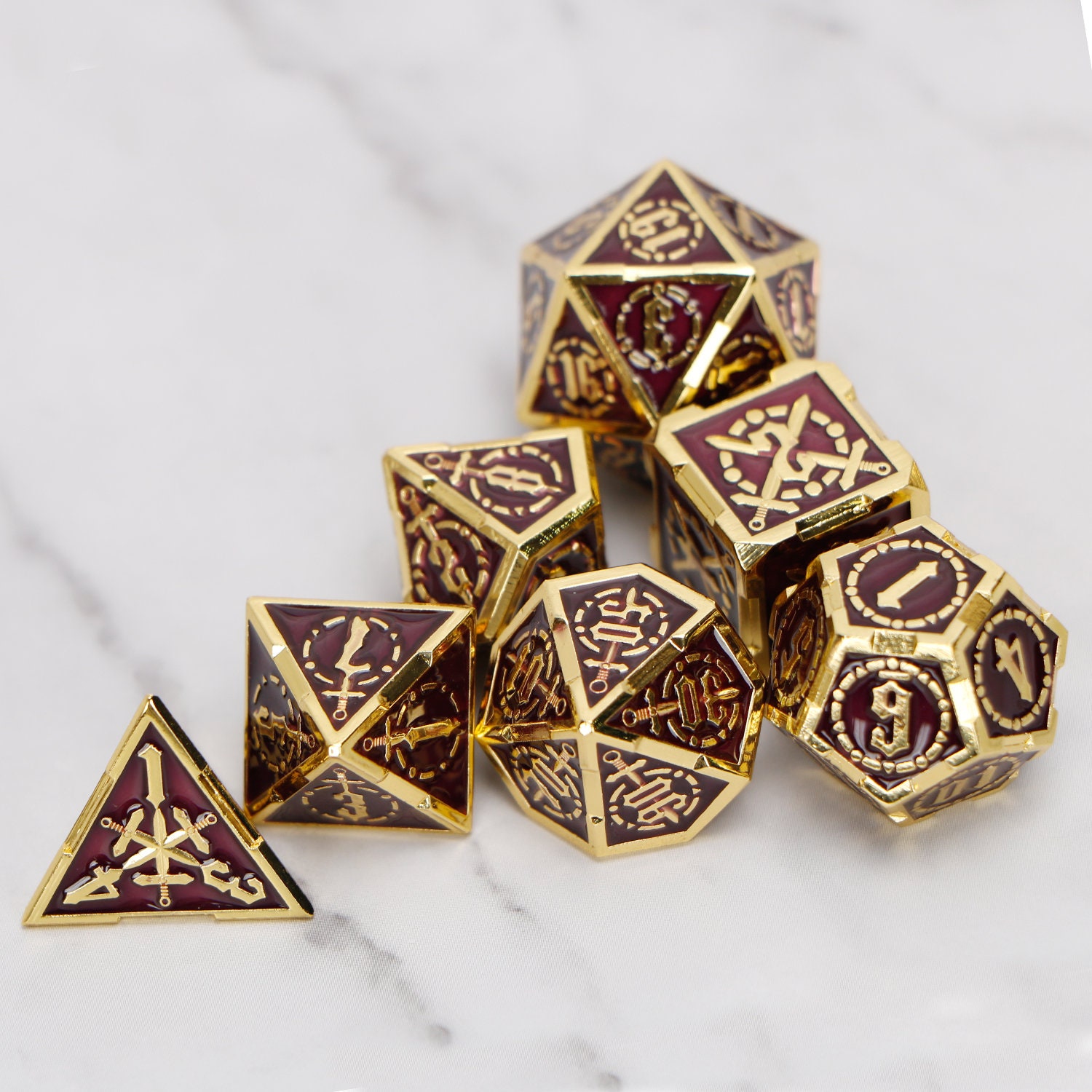DND Dice Set Metal D&D Dice Set for Dungeons and Dragons Etsy