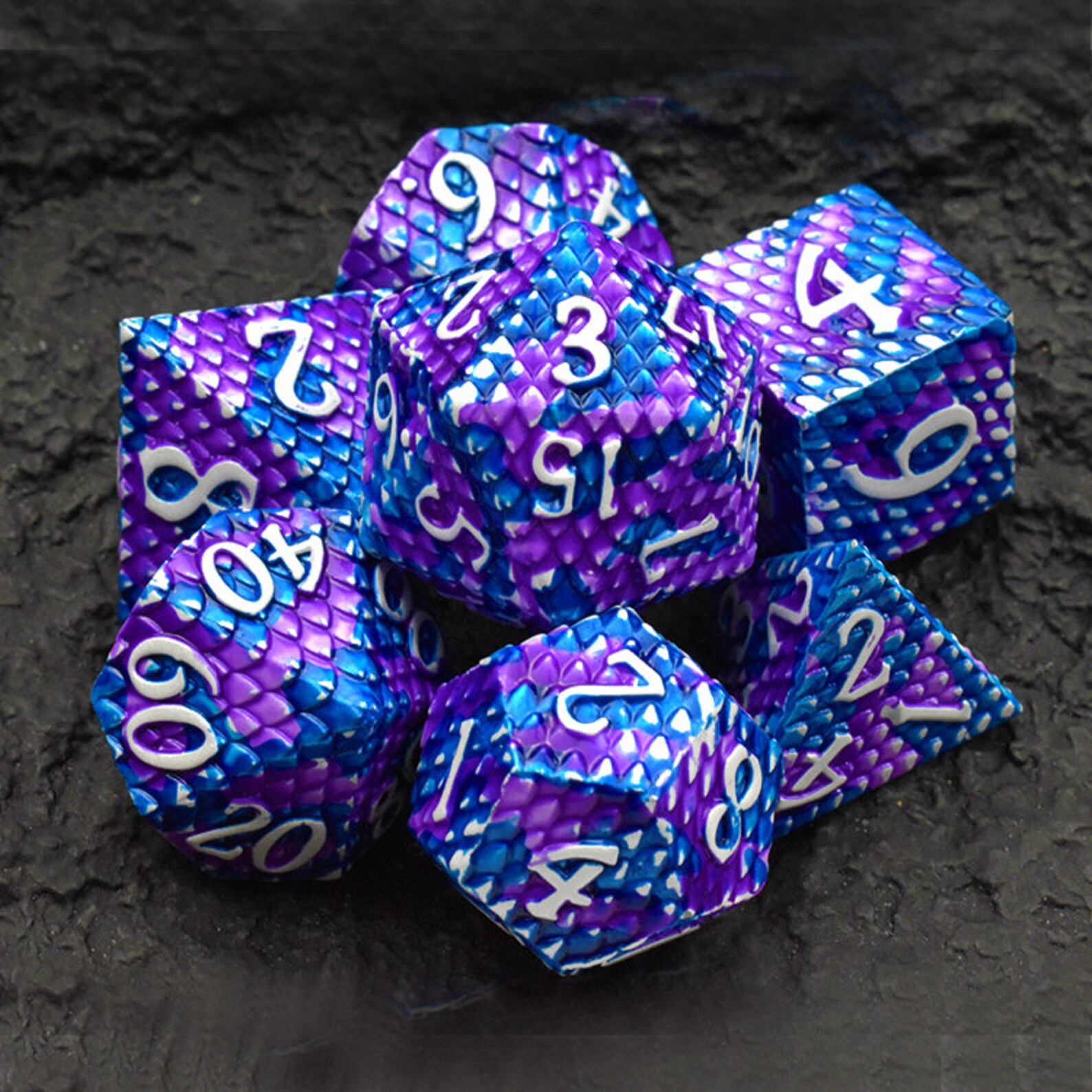 Dragon Scale Dice Dnd Dice Set Polyhedral Dice Set Heavy Etsy UK