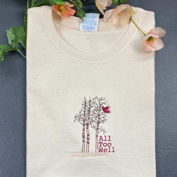 Taylorswift Embroidered Shirt Etsy