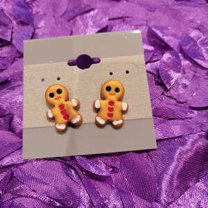 Gingerbread men earrings