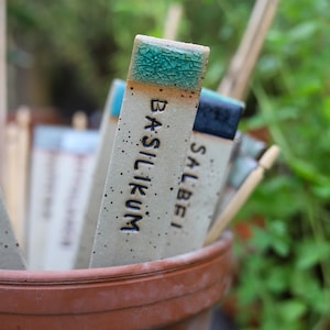 Personalized herb plugs made of ceramic - plant plugs hand-made