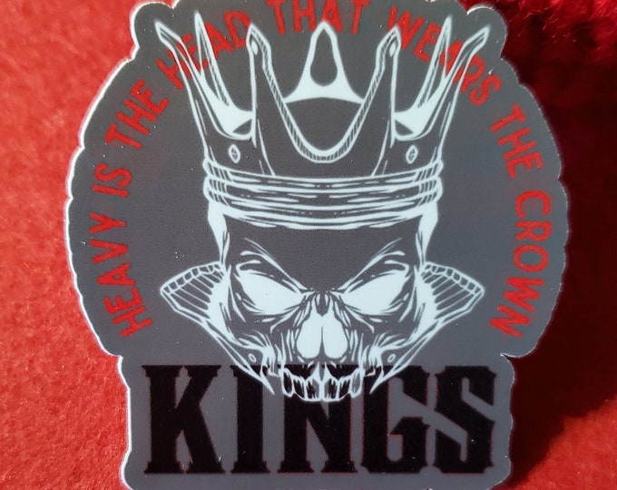 KINGS Crown Vinyl Sticker, King Family Series Swag, King Family Merch, Romantic Suspense Series, Book Series Merch