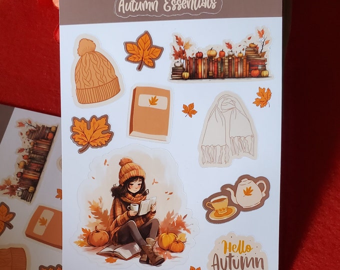 OOPSIES: Autumn Essentials Sticker Sheet, Autumn Vibes, Reader Stickers, Planner Stickers, Bujo Stickers, Bullet Journaling Stickers