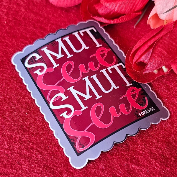 Smut Slut Vinyl Sticker, Postage Sticker, Bookish Sticker, Smutty Books, Kindle Sticker, Bookish Swag, Romance Reader, Dark Romance