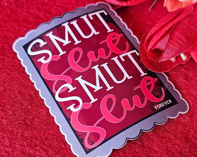 Smut Slut Vinyl Sticker, Postage Sticker, Bookish Sticker, Smutty Books, Kindle Sticker, Bookish Swag, Romance Reader, Dark Romance