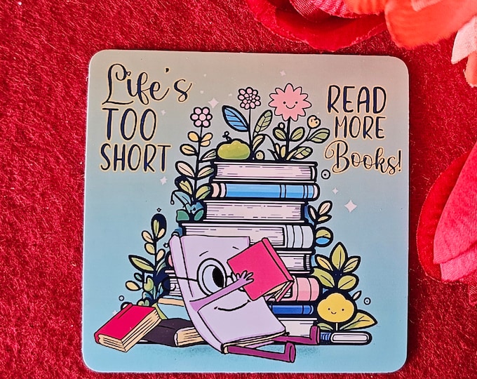 Bookie Spring Reading Vinyl Sticker, Bookie Booktrovert, Bookworm, Bookish Sticker, Spring Reader Sticker, Water Bottle Sticker