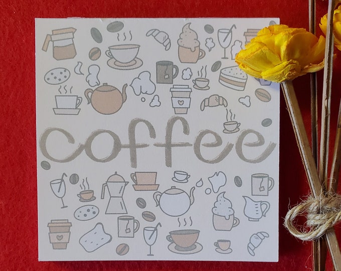 Coffee Time Tear-Away Pad, Coffee Notepad, Memo Pad, Coffee Lover, Note-taking, Coffee Stationary