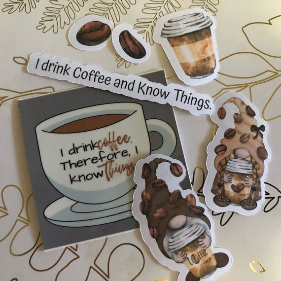 Coffee Gnomes Sticker Set Coffee Lovers Gift Coffee Drinkers 