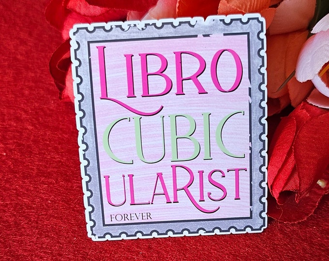 Librocubicularist Vinyl Sticker, Postage Sticker, Bedtime Reader, Nighttime Reader, Bookish Sticker, Kindle Sticker, Bookish Swag