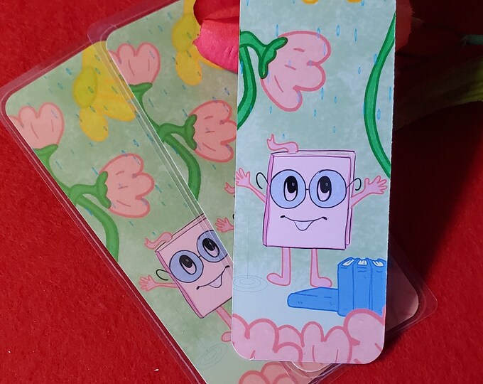 Bookie Booktrovert Hello Spring Bookmark, Laminate Bookmark, Introvert Bookmark, Bookish Gift, Bookish