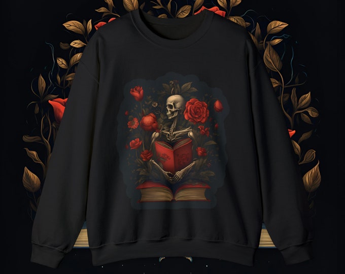 Dark Fairy Tale Reader™ Crewneck Sweatshirt, Bookish Sweater, Romance Reader Apparel, Bookish Wear, Romance Lover