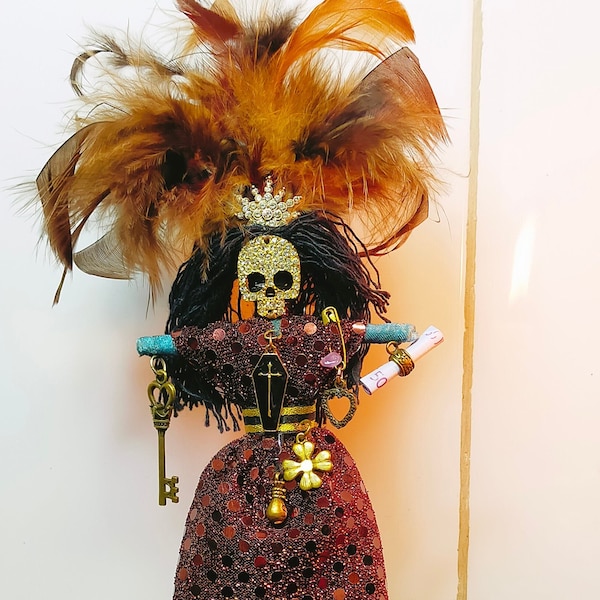 BARON SAMEDI Authentic Voodoo Doll, Unique Doll,Home Protection, Luck Spirit Doll Poppet Talisman Vintage design