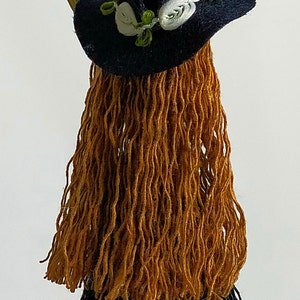 Kitchen Witch Wizard Handmade Witch Protection Luck Witch Broom, Vintage Design New Home Gift Housewarming, Boho nursery decor, Macrame Doll image 7