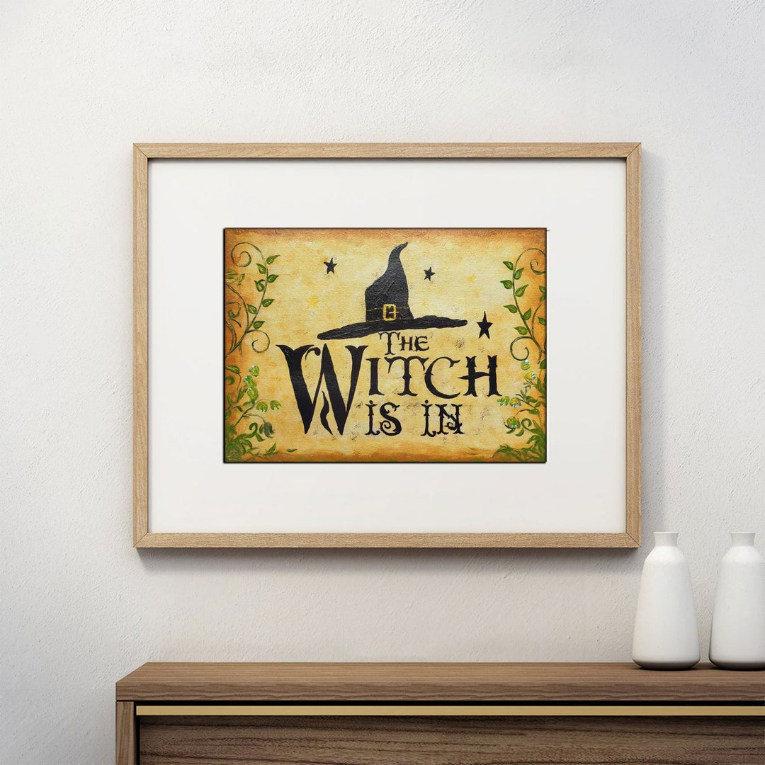 Witch Kitchen,original Hand Painted Acrylic, Kitchen Witchery Poster ...