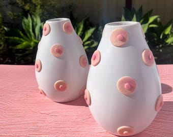 Free the Nipple: Hand-Designed Ceramic Vase