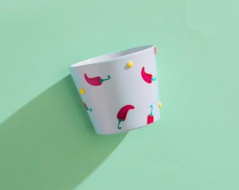 Chilli Hand-Designed Ceramic Plant Pot - dopamine homewares