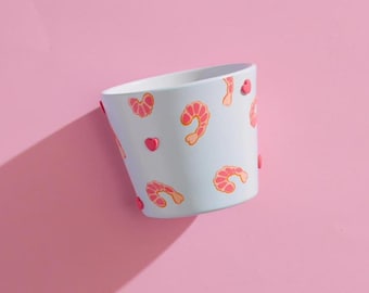 Shrimp Hand-Designed Ceramic Plant Pot - dopamine homewares