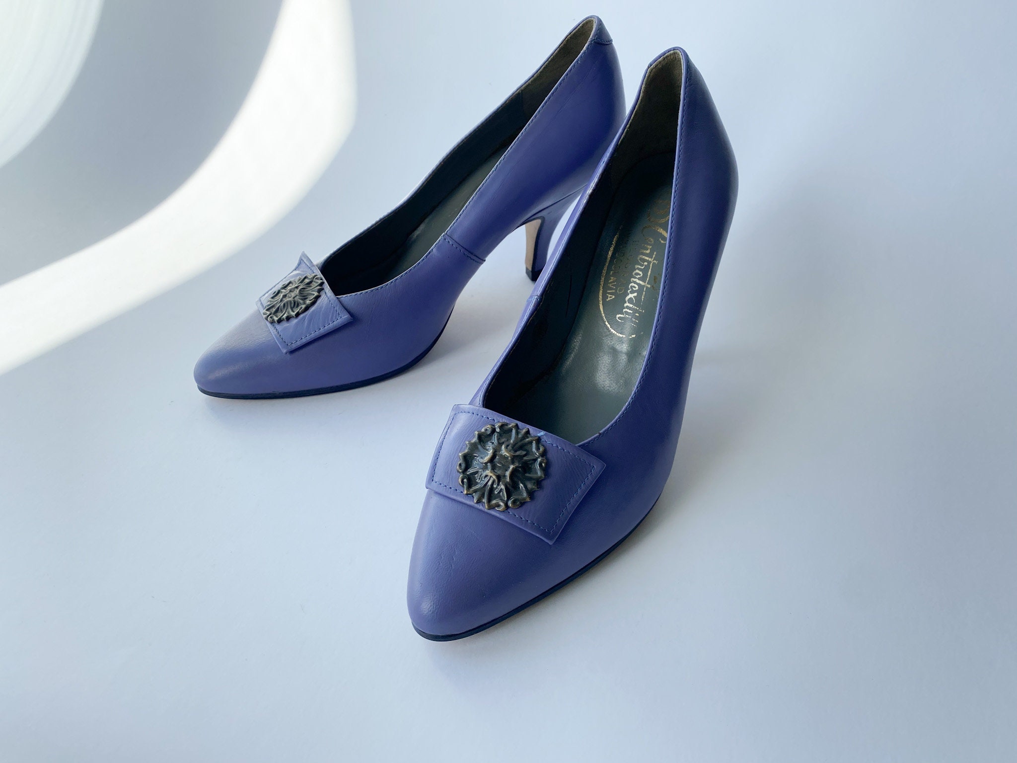 NEW Yugoslavia Deadstock Vintage Womens Lilac Dress Shoes Etsy