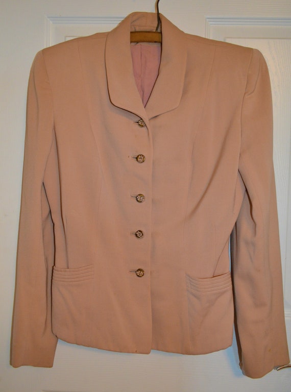 Vintage 1940's Dark Peach Suit Jacket by That Youn