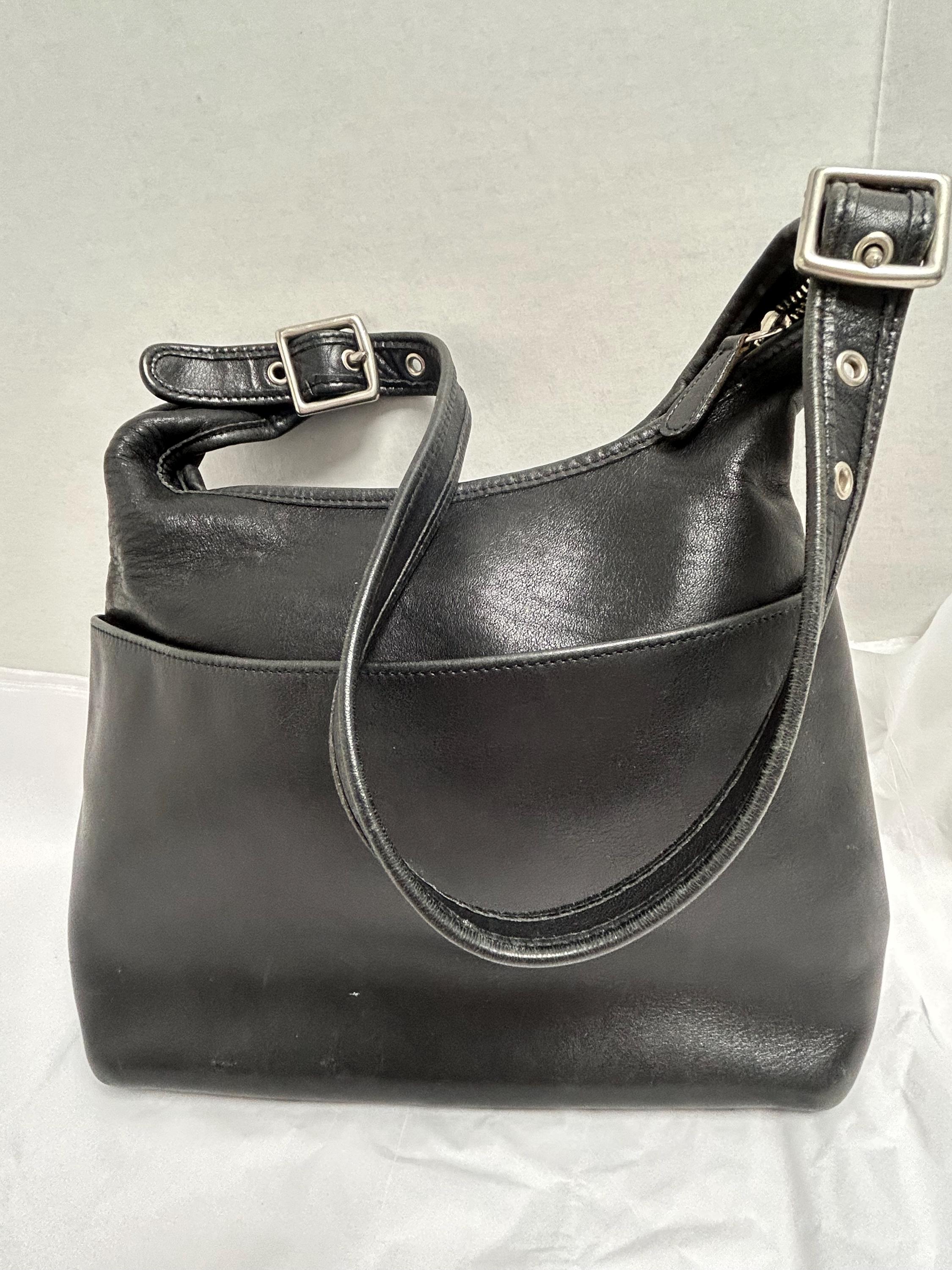 バッグ COACH Vintage Leather Black Shoulder Bag Coach Vintage Black Large Shoulder Bag - Etsy UK